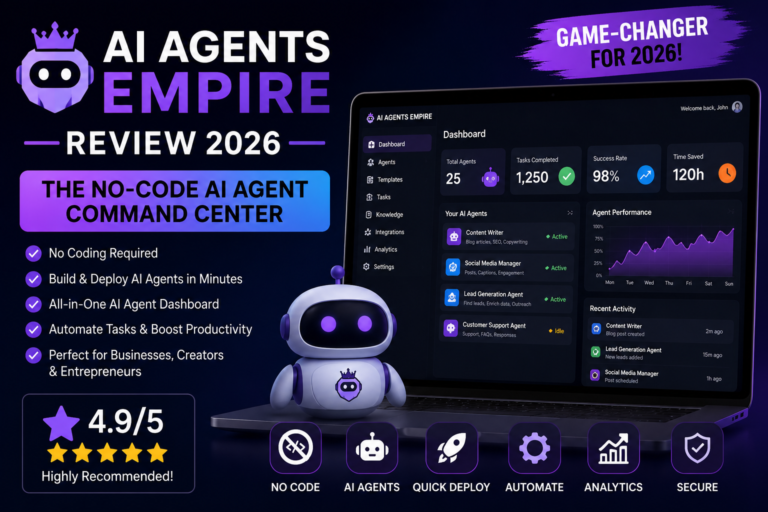 AI Agents Empire Review 2026 - The No-Code AI Agent Command Center