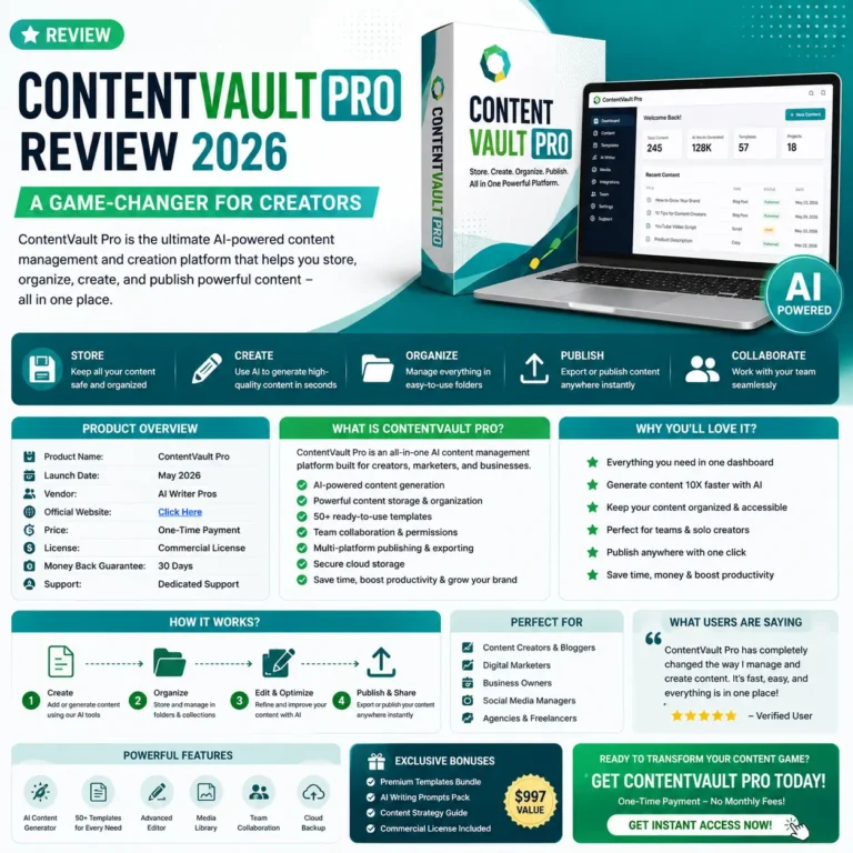 ContentVault Pro Review 2026 A Game-Changer for Creators