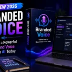 Branded Voice review showcasing an AI-powered content creation tool that generates blog posts, emails, social media content, and marketing copy in a consistent brand voice