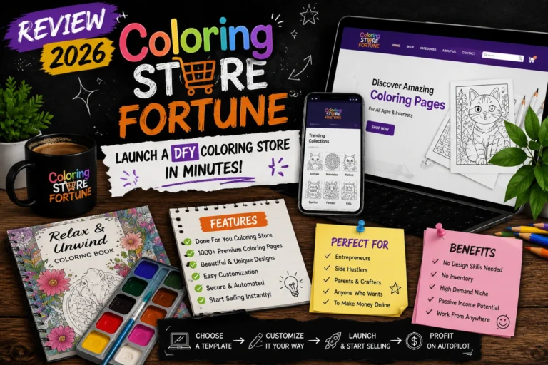 Coloring Store Fortune is a platform for creating and selling ready-made coloring books with commercial rights