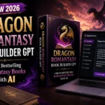 Dragon Romantasy Book Builder GPT review featuring an AI-powered writing assistant for creating dragon romance novels, fantasy worlds, and engaging storylines