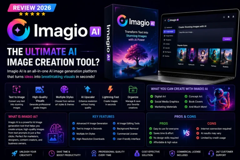 Imagio AI: AI-powered image generator for creating logos, artwork, social media graphics, and editing photos