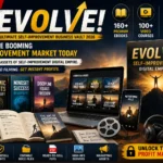 EVOLVE Review 2026 featuring self-improvement ebooks, video courses and motivational digital content