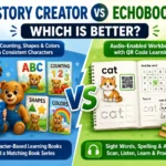 ABC Story Creator vs EchoBooks AI comparison for children's educational books and workbooks