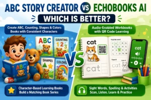 ABC Story Creator vs EchoBooks AI comparison for children's educational books and workbooks