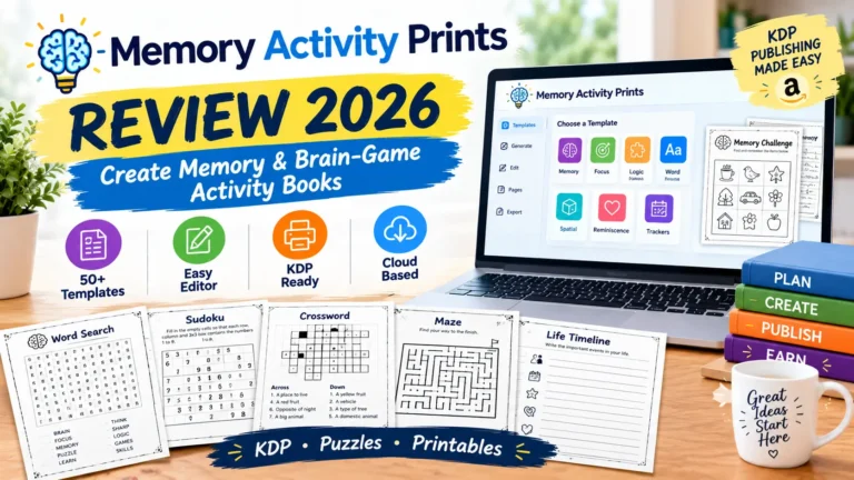 Memory Activity Prints Review 2026 KDP activity book creator